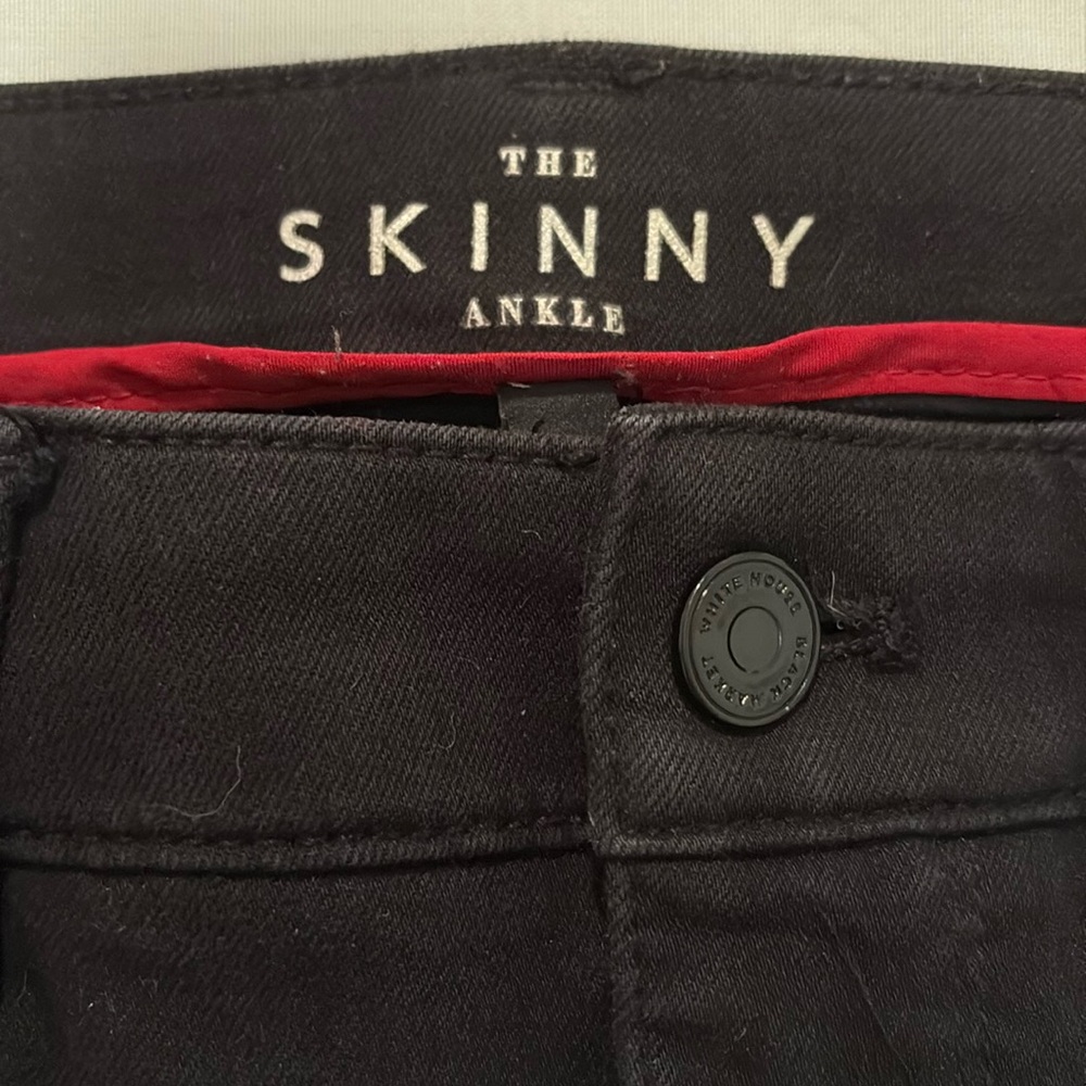 WHBM ”The Skinny Ankle” high-rise size 2   “Inseam measurement  is 26 3/4”.